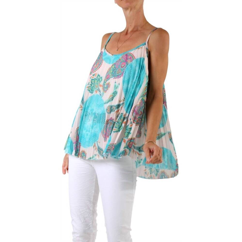NEW GIGI MODA edie tank top in turquoise